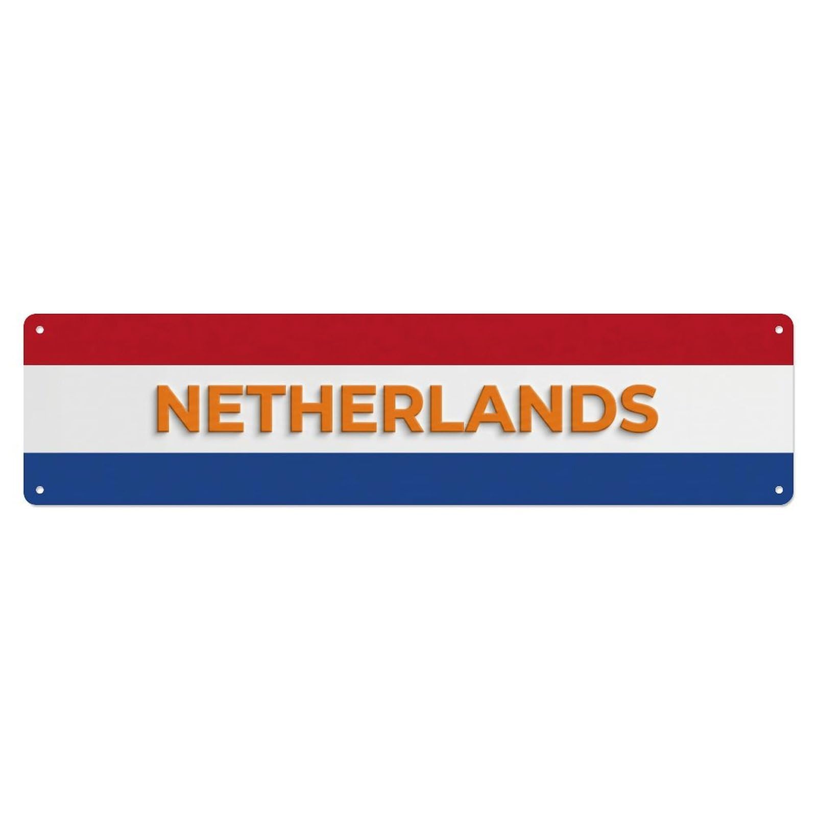 Metal Tin Sign Vintage Netherlands Flag Pattern