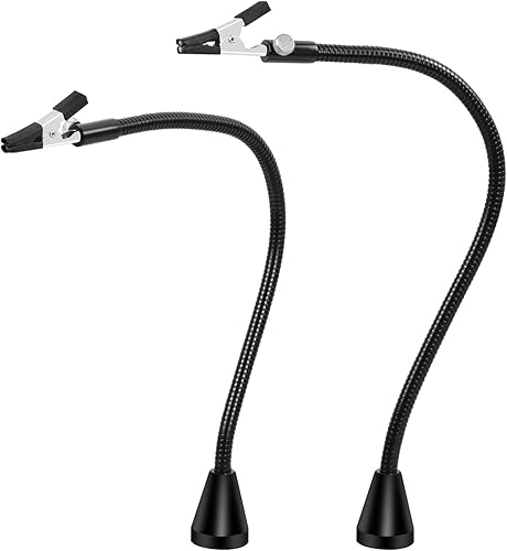 Manos magnéticas que ayudan a soldar, herramienta de tercera mano, soporte para PCB, dos brazos de metal flexibles, clips de cocodrilo, base
