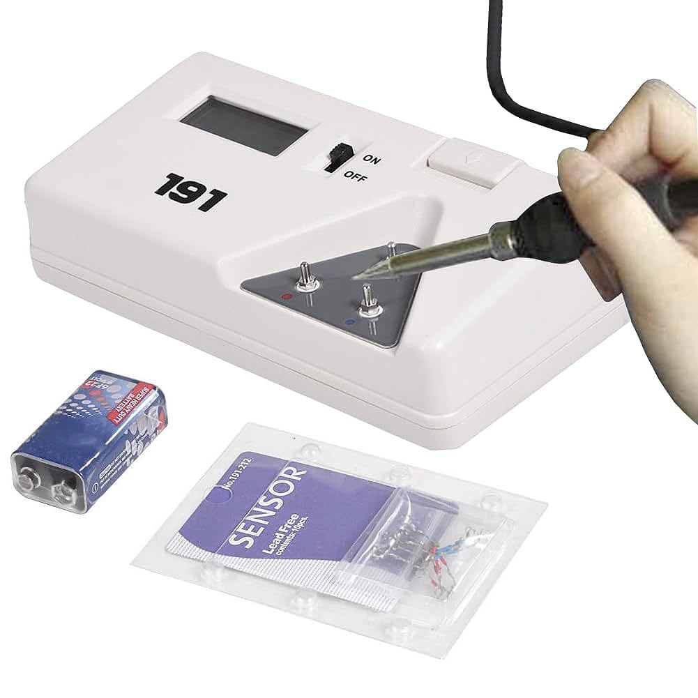 Thermomètre pour Pointe À Souder, 0-600 °C (1200 °F) Testeur Numérique de Température de Soudage Thermomètre Électronique Portable pour Pointe À Souder Avec Batterie, pour Station de Soudage