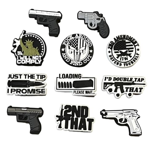 Second Amendment Gun Rights PVC Shoe Charms
