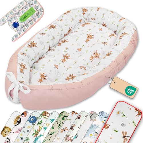LULANDO® Babynest - Standard 100 von Oeko-Tex - multifunktionales Kuschelnest für Babys und...