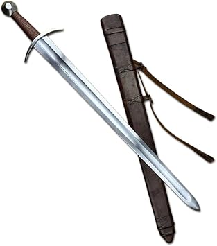 Knightly Arming Sword with Adjustable Hanging Scabbard - Deepeeka