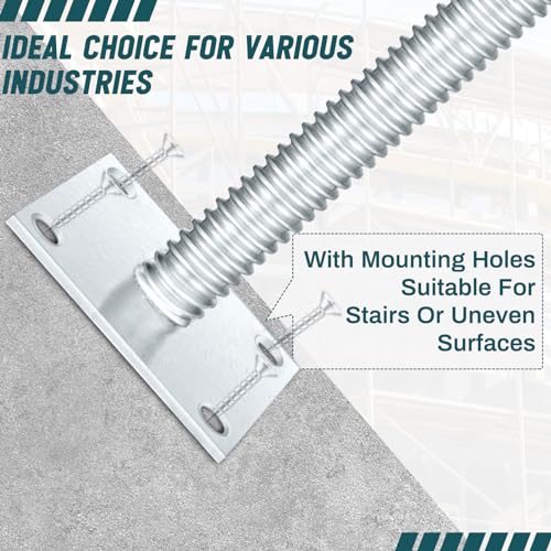 Image of Zonon 4 Pack 18 Inch Adjustable Leveling Jacks Scaffolding Hollow Screw Jacks with Base Plate for Baker Style Scaffolding Baker Scaffold