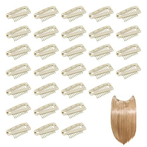 Dreamlover Hair Extensions Clips Blonde, Wig Clips for Your Wigs, Chunni Clips, 30 Pieces