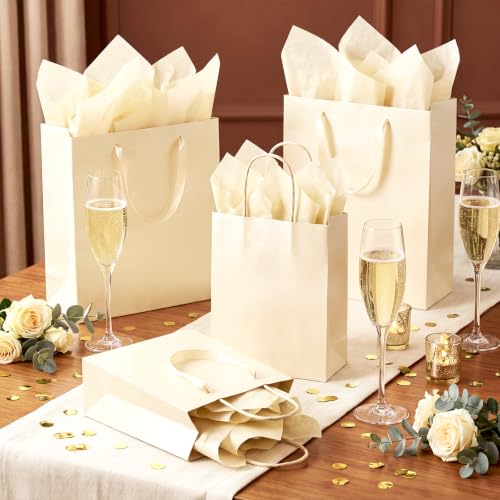 Image of woric 160 Ivory Tissue Paper for Gift Bags 20 x 14 Inch Cream Tissue Paper