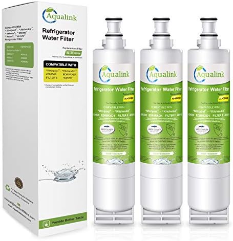 AQUALINK 4396508 4396510 Replacement for Whirlpool 4392857,EveryDrop Filter 5,KitchenAid EDR5RXD1, Refrigerator Water Filter, 3Pack, Kenmore 46-9010,PUR W10186668, 4396547,NLC240V,WFL400,WF285,WF-L500