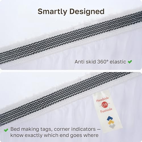Image of California Design Den 100% Organic Cotton Fitted Sheet Full Size Only - Percale Full Size Fitted Sheet with Deep Pockets, Crisp, Lightweight, Snug-Fit - White