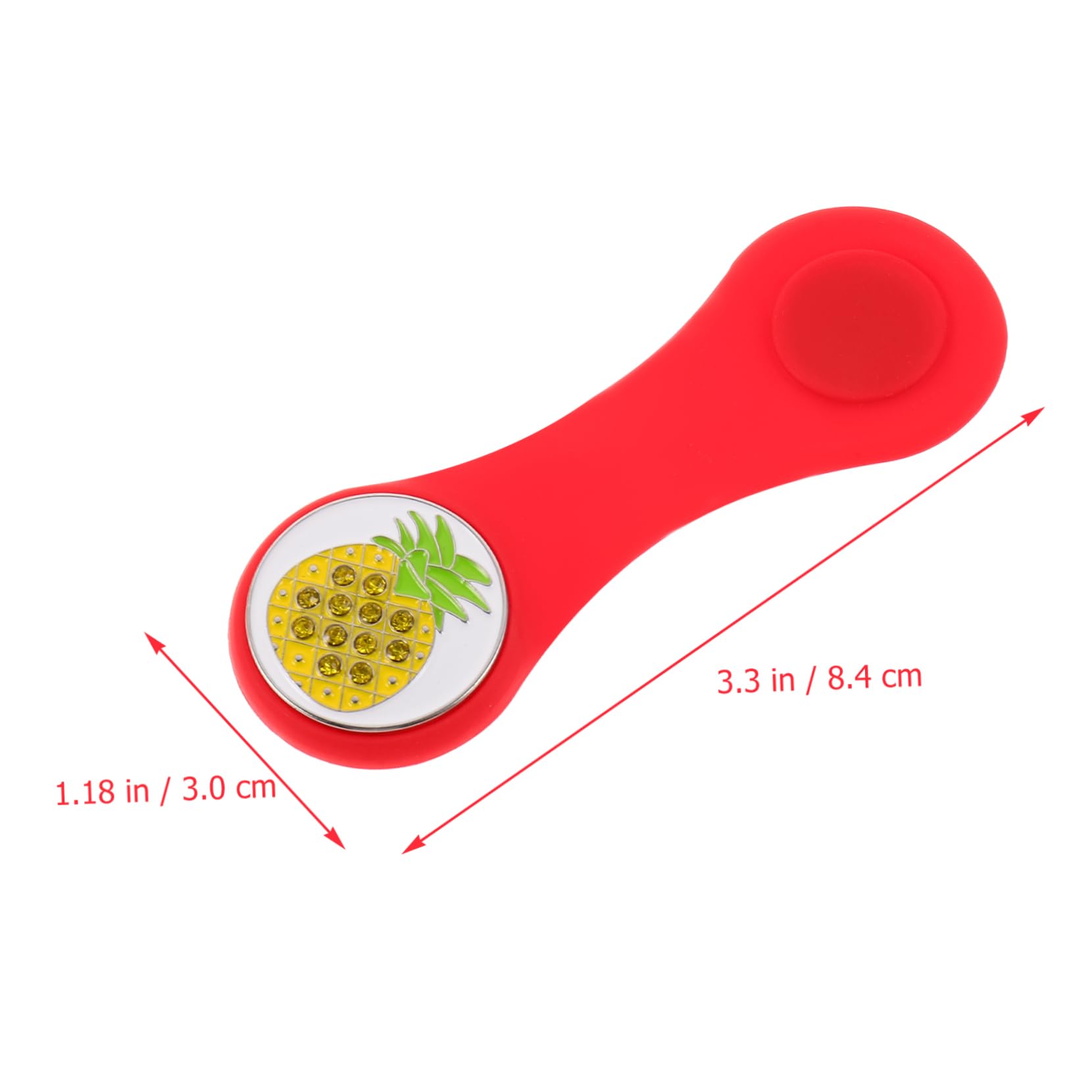 Abaodam Golf Hut Clip Silikon mit Buntem Design Abnehmbarer Ballmarker für Golfer für Golfmützen und Hüte Langlebig und Kreative Tiermotive Ananas