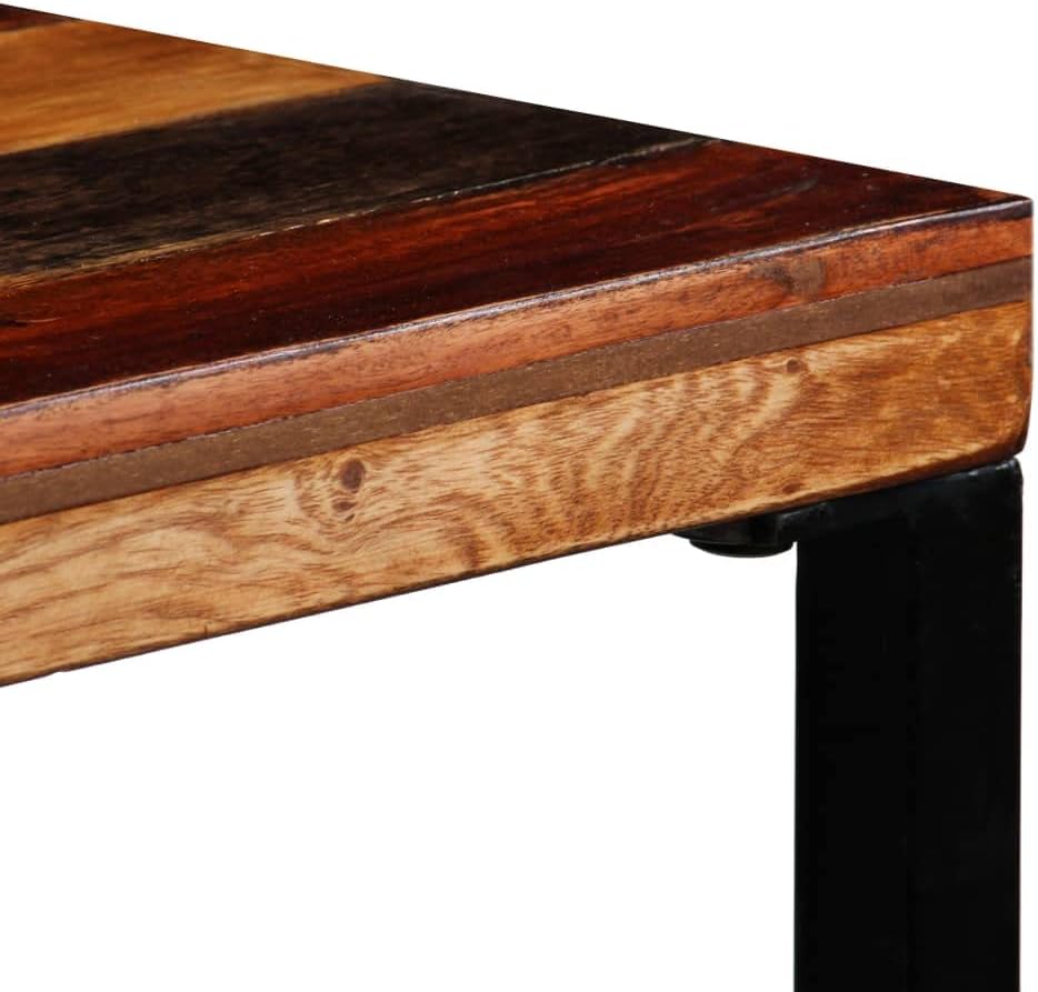 vidaXL Bar Table, Pub Table for Kitchen, Bistro Table for Breakfast, Dining Furniture, Farmhouse Industrial Style, Solid Reclaimed Wood