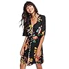 Milumia-Womens-Boho-Button-Up-Split-Floral-Print-Flowy-Party-Dress Milumia Women's Vintage Boho Button Up Split Floral Print Flowy Party Dress A Black X-Large