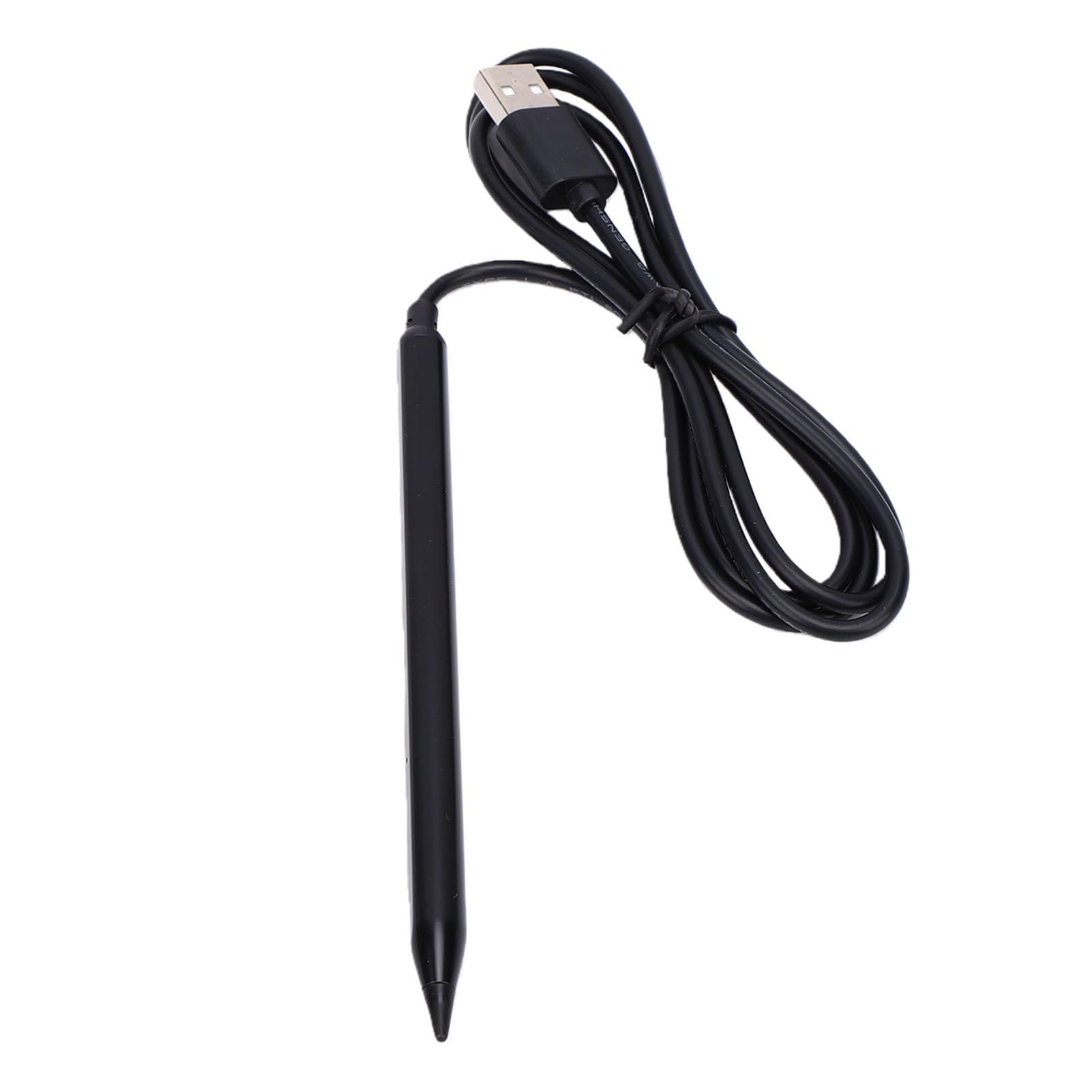 Alomejor Lápiz óptico Alimentado por USB Pantalla Táctil Capacitiva Industrial de Alta Sensibilidad para Tabletas y Teléfonos Negro 1 M (0442 Conector de Interfaz USB Negro en Uso)