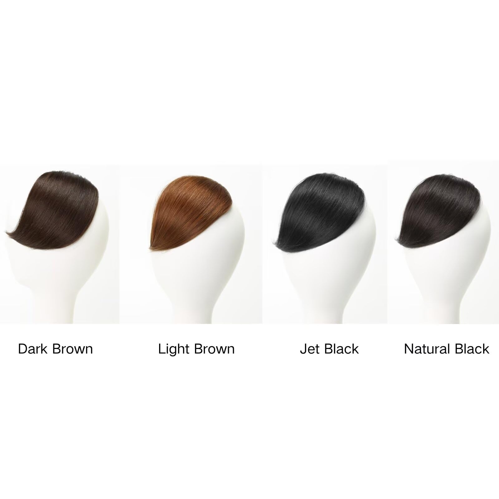 RUNRAYAY Thick Side Bangs Clip in Bangs Real Human Hair Bang Fringe Swept Bangs Extensions Clip on Bangs Fashion Natural Look Hairpiece for Girls Nature Black - Image 4