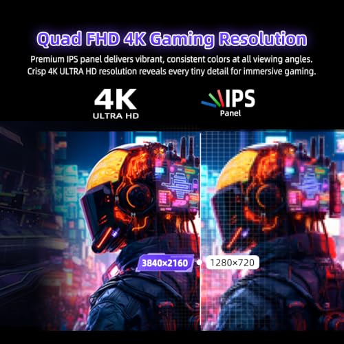 Image of Viewedge 27 inch 4K 160Hz Computer Monitor 1ms UHD 2160p IPS Gaming Monitor | HDR 10, 100% sRGB, Bluelight Filter, 2 HDMI & 2 DP Port, Support Crosshair Adaptive Sync and Wall Mounted