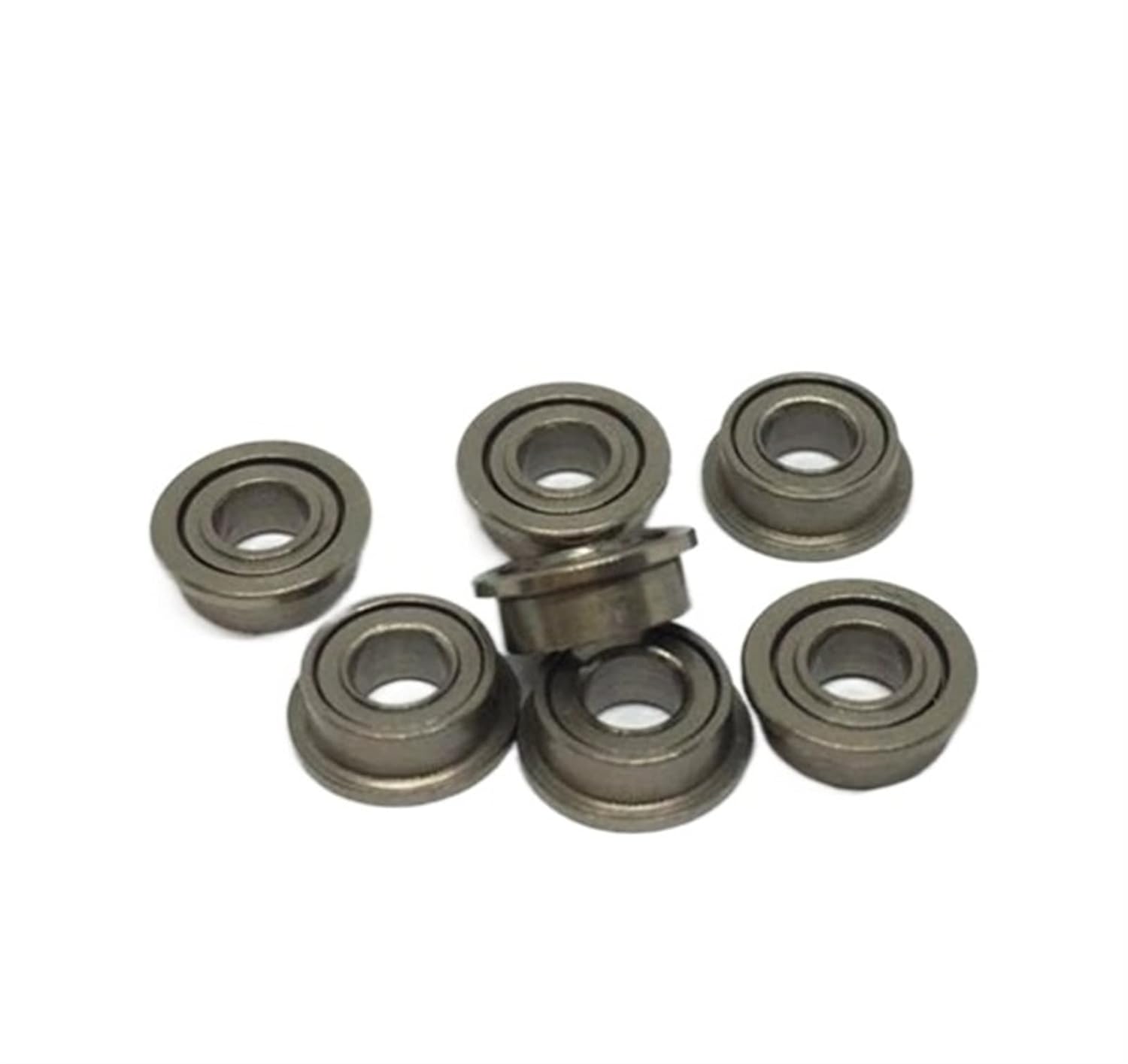 Miniature Double Sided Sealed Bearings 10Pcs MF62ZZ 2x6x2.5mm Flanges Bearing Deep Groove Ball Bearing