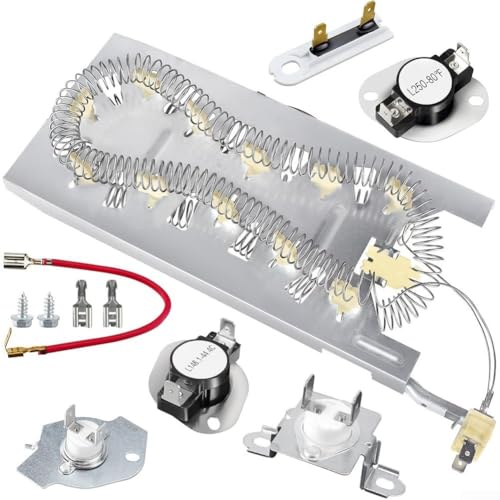 Elemento calefactor W11344457 para secadora compatible con WP3387747 de 13.8 pulgadas 2