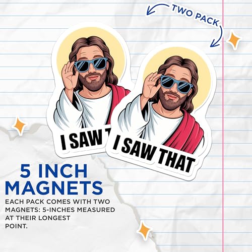 Imanes decorativos divertidos de Jesús, pack de 2 miniatura 3