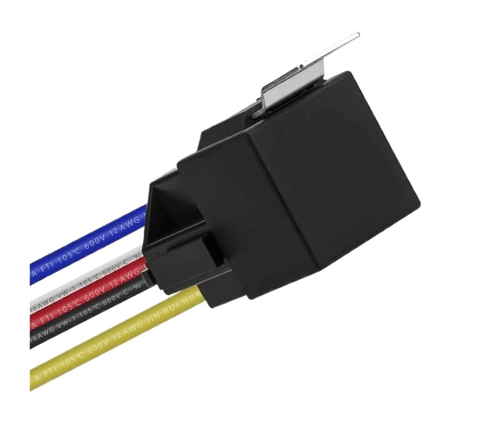 Pack de 2 relés de coche de 12 V 40/30 amperios DC 5 pines y arnés de