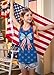 Independence Day Big Girls Star Stripe Red White Blue Sleeveless Back Bow Top Cute Comfortable Clothing 12 Years
