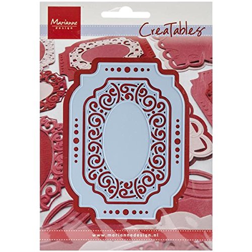 Ecstasy Crafts Marianne Design Creatable Dies, Up to 2.875-Inch by 3.875-Inch, Oval Label Stencil
