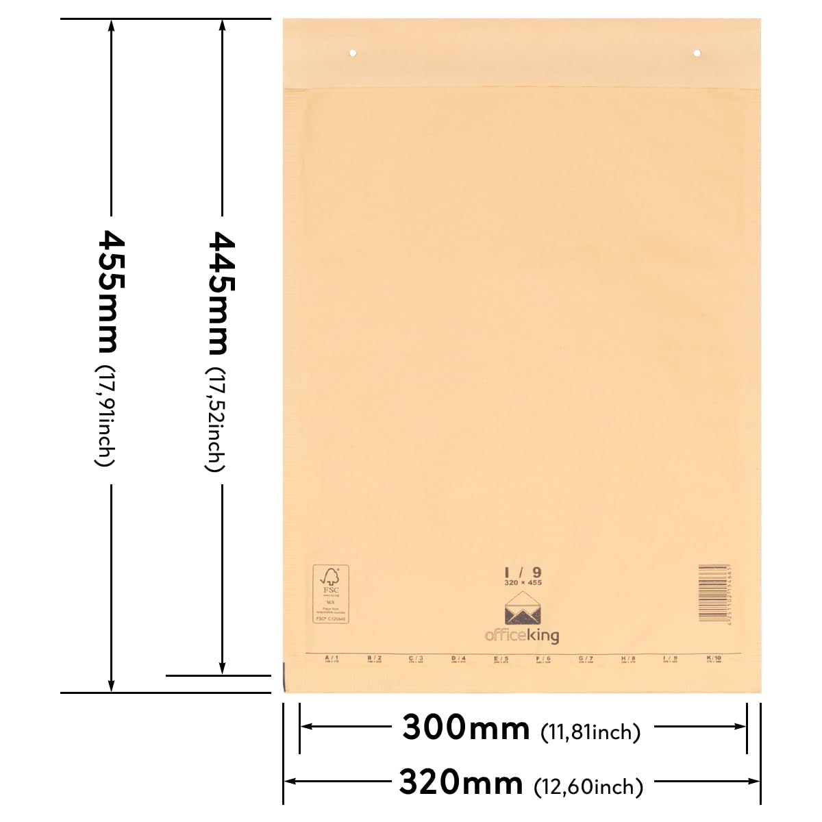 verpacking 1000 Buste gialle imbottite 32 x 45,5 cm I9 - Buste pluriball, Buste con bolle