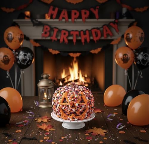 Image of Manvscakes Sprinkles - Themed Sprinkles for Cake Decorating, Sprinkle Mix for Cookies, Ice Cream, Fondant Cake, Caramel Apples, Cupcakes & Other Desserts, Assorted Halloween Sprinkles, 4 oz