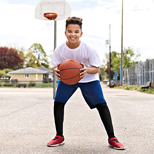 Haysandy Boys' Compression Leggings 2 Pack Athletic Tights Basketball Compression Pants Boys Sport Leggings (Black, Small) #TOP4
