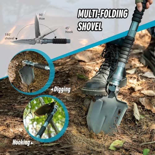 ZENHOSIT-Survival-Shovel-with-Axe-Camping-Gear-Folding-Shovel-Tactical-Hatchet-with-197-393inch-Lengthened-Handle-24-in-1-Survival-Tool-Kit-for-Outdoor-Camping-Fishing-Hiking