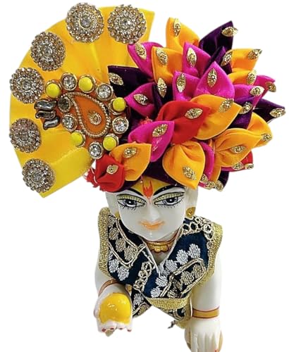 Image of Partish Laddu Gopal Janamashtmi Cone Style Dress (Size 3) l Ladoo Gopal Dress l Kanha Ji Poshak (A)