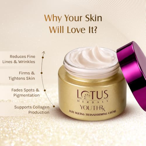 Lotus Herbals YouthRx Anti Ageing Transforming Face Cream SPF 25 and PA+++ | Reduce Dark Spots and Blemishes | Preservative Free | Suitable For Oily, Dry & Combination Skin| For Women and Men | 50G - Image 3