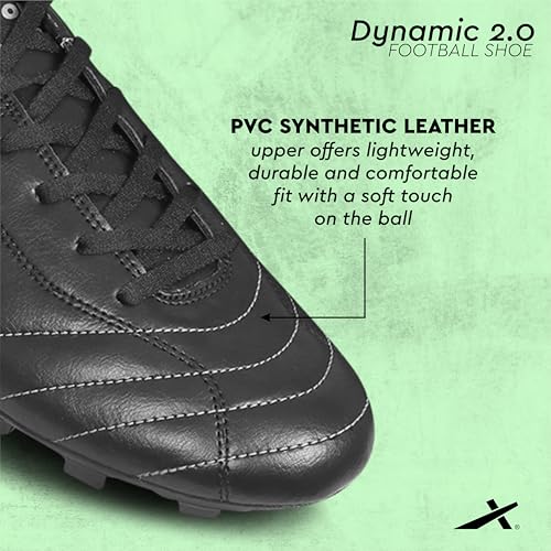 Image of Vector X Dynamic Football Shoes for Men Sports and Athletic Footwear with PVC Synthetic Leather Having EVA Insole Lightweight and Comfortable Soccer Shoe