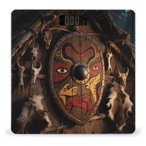 Báscula Digital de Baño con Patrón Tribal y Vidrio Templado miniatura 1