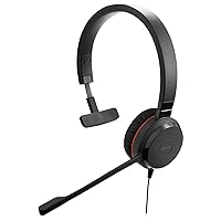 Jabra Evolve 20 SE Mono Headset – Cuffie Unified Communication Certified per Softphone