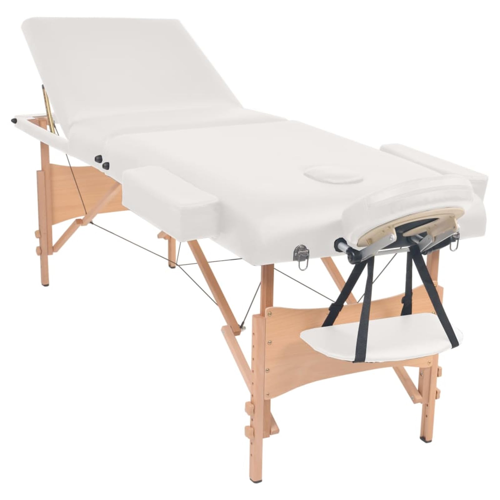 GuyAna Lettino da Massaggio Pieghevole 3 Zone Spessore 10 cm Bianco,Salute e Bellezza,Cura della Persona,Massaggi e Relax,Poltrone da Massaggio(SPU:110152)