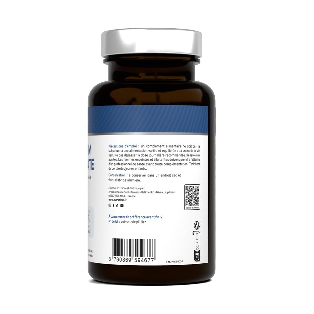Cure de 3 mois Magnésium Bisglycinate Pharmagnesia® + vitamine B6 | Réduction de la Fatigue & du Stress | Fonction Musculaire et Nerveuse