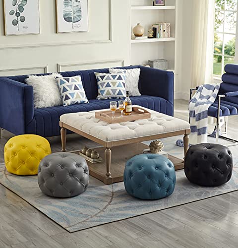 Tabouret de vestiaire en cuir idéal comme siège de table d'appoint - 4