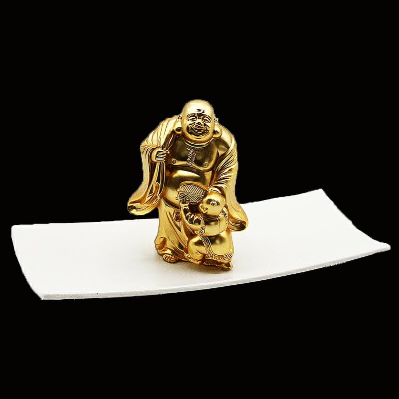 木彫り布袋尊像（ほていさん）　一刀彫　台座付 Amazon.co.jp: 布袋様 ほてい様 布袋尊 ホテイ 像 寿台座付 24K 純