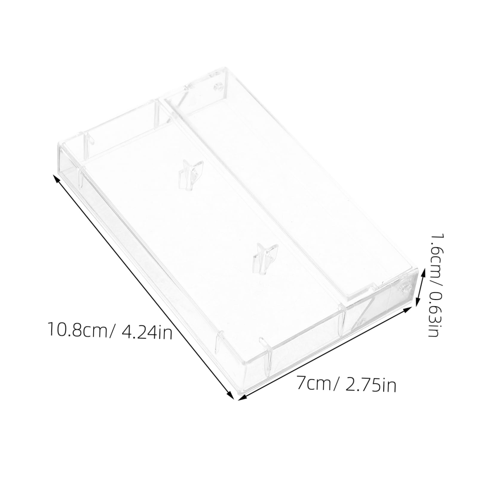 Ciieeo 2pcs Transparent Audio Cassette Tape Storage Box Durable Plastic Music Cassette Holder Compact Organizer for Items Moisture Protection Case