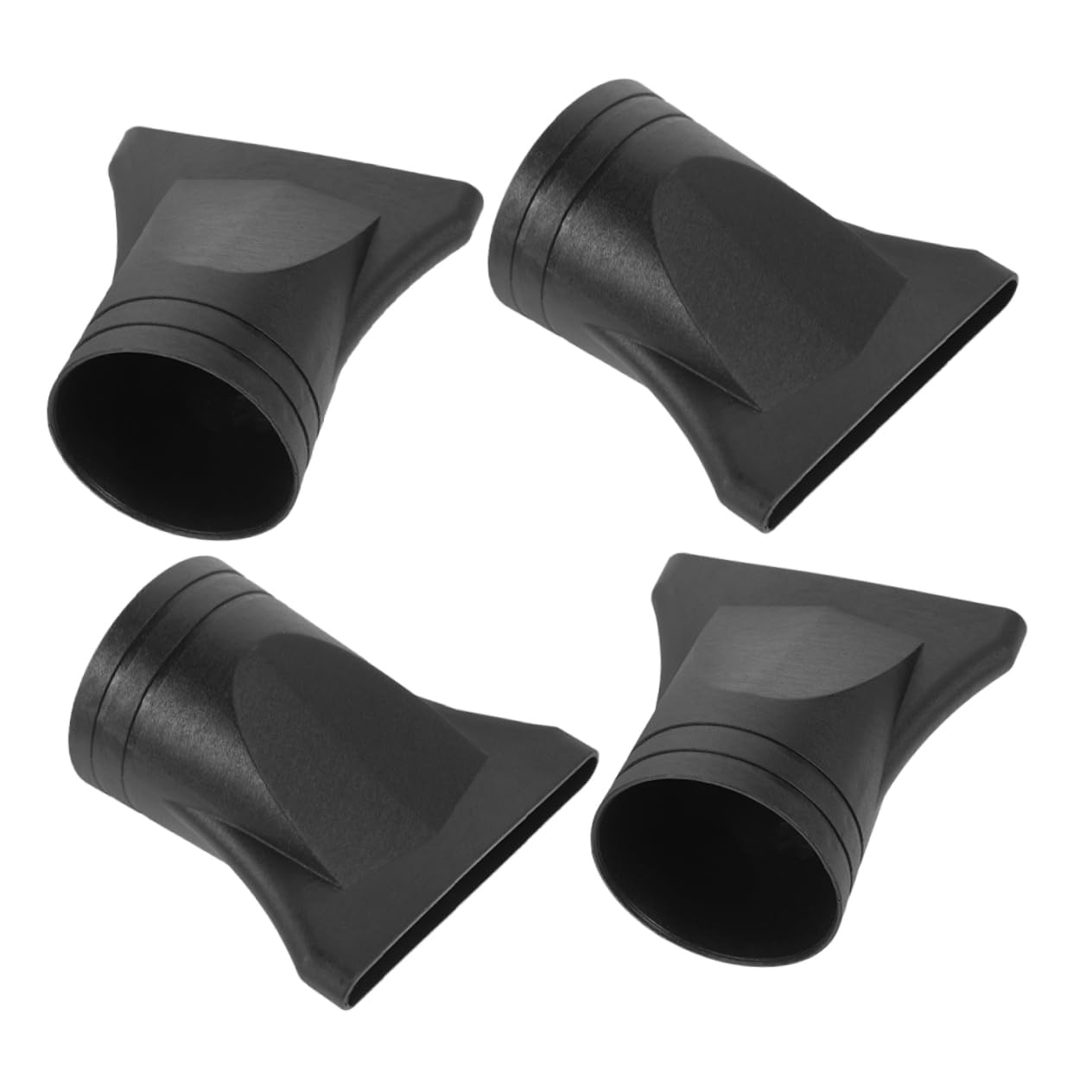 Boquillas para Secador de Pelo Negras, 4 Piezas, Plástico | Accesorio Concentrador Estrecho, Ajuste para Boquillas de 4-4, 8cm, Flujo Dirigido y Diseño Preciso