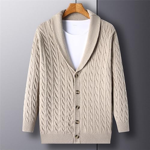 Men's Shawl Collar Cardigan Sweater Long Sleeve Button Down Knitted Sweaters Fall Winter Casual Cardigans Outwear4