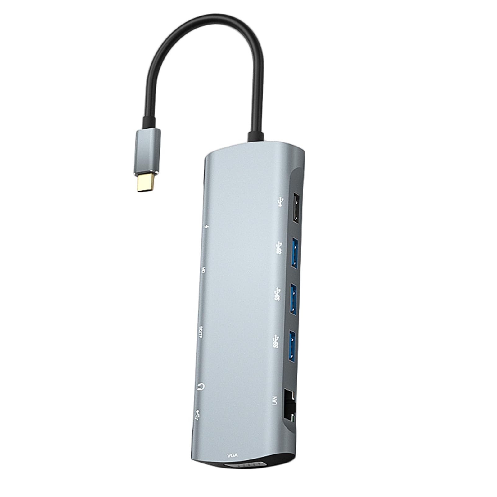 CHICIRIS Base de Conexión Tipo C Hub, Adaptador USB C con 4K, Diseño