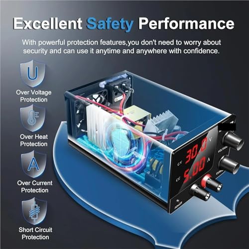 Alimentation à découpage CC variable et réglable pour station de laboratoire