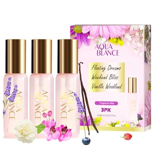 AQUA BLANCE Body Spray for Women 3 Pack, Vanilla Lavender Jasmine