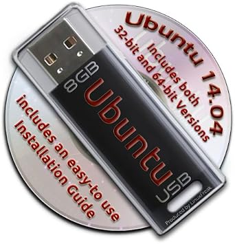 Ubuntu Linux 14.04 Bootable 8GB USB Flash Drive - Contains Both 32-bit and 64-bit.
