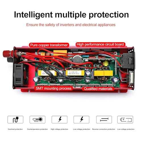 Onduleur sinusoïdal pur transformateur 3000W de tension stable 12V - 6