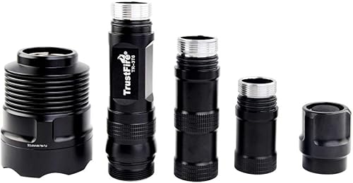 Miniatura 4 de TrustFire Linterna LED TR-3T6, súper brillante, 3800 lúmenes, resistente al agua, 5 modos de luz, linterna táctica grande por 2 o 3 baterías
