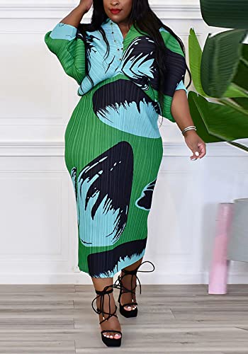 African Ruched Dress for Women Sexy Long Sleeve Batwing Maxi Pencil Club Dresses3