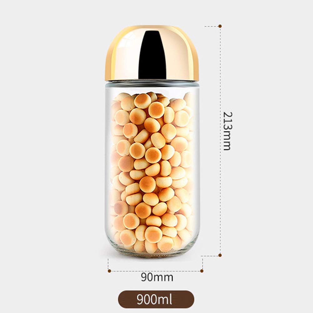 Vorratsdosen mit Deckel, Glasbehälter Luftdicht, Lebensmittel Aufbewahrungsdosen, die Aufbewahrung von Spaghetti, Müsli, Mehl, Transparent
