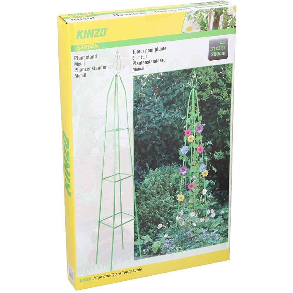 Supporto Piante Rampicanti In Metallo - Obelisco Verde 200x31cm, Per Rose E Giardino - Foto 10