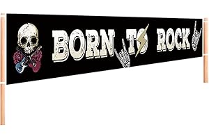 Huge Born To Rock Banner | For 1950s Rock And Roll Party...