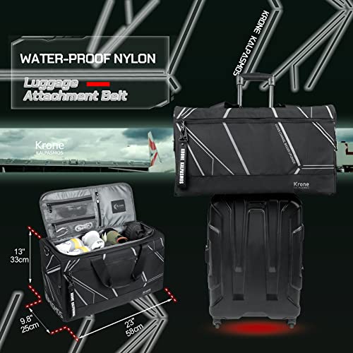 Sneaker Bag, Sport Duffel Bag For Men Women, Gym Bag, Gear Bag, Krone Kalpasmos Versatile Travel Duffel Bag With 3 Removable Dividers, 1 Shoulder Strap, Travel Essential, Cool Grey #TOP5